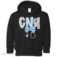 Coquette CNA Nurse Blue Floral Stethoscope Bow Cute Nurse Toddler Hoodie thumb 0