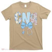 Coquette CNA Nurse Blue Floral Stethoscope Bow Cute Nurse T-Shirt thumb 0