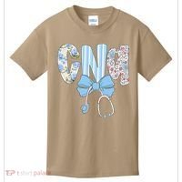 Coquette CNA Nurse Blue Floral Stethoscope Bow Cute Nurse Kids T-Shirt thumb 0