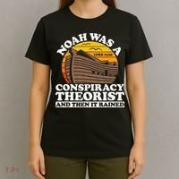 Conservative Christian Noah Was A Conspiracy Theorist T-Shirt thumb 4