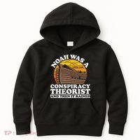 Conservative Christian Noah Was A Conspiracy Theorist Kids Hoodie thumb 0