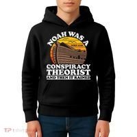 Conservative Christian Noah Was A Conspiracy Theorist Kids Hoodie thumb 4