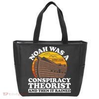 Conservative Christian Noah Was A Conspiracy Theorist Tote Bag thumb 0