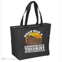 Conservative Christian Noah Was A Conspiracy Theorist Tote Bag thumb 2