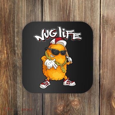Cool Chicken Nugget Art Chicken Nugget Lover Coaster