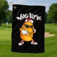 Cool Chicken Nugget Art Chicken Nugget Lover Golf Towel thumb 1