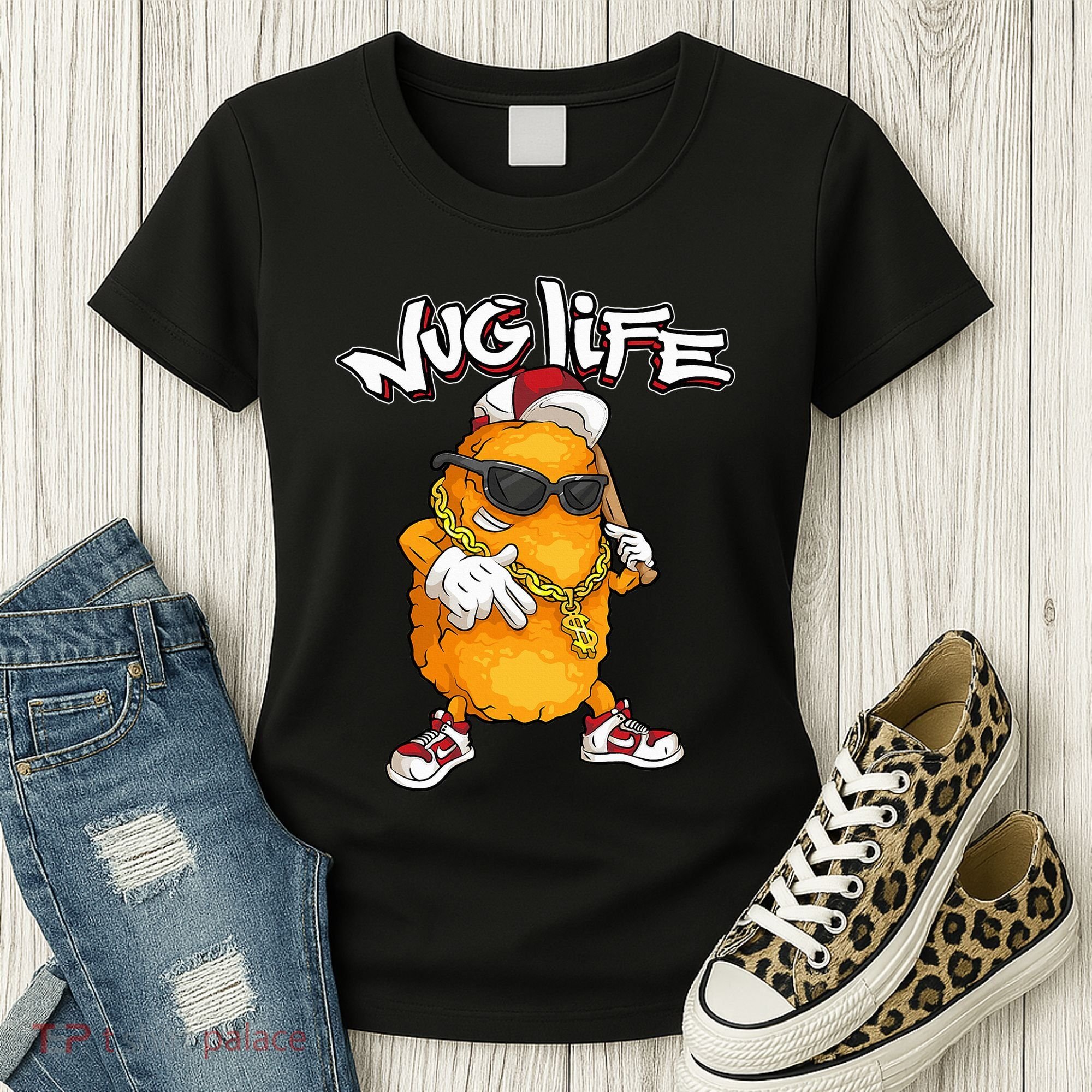 Cool Chicken Nugget Art Chicken Nugget Lover Women's T-Shirt