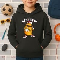 Cool Chicken Nugget Art Chicken Nugget Lover Kids Hoodie thumb 2