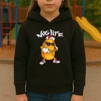 Cool Chicken Nugget Art Chicken Nugget Lover Kids Hoodie thumb 3