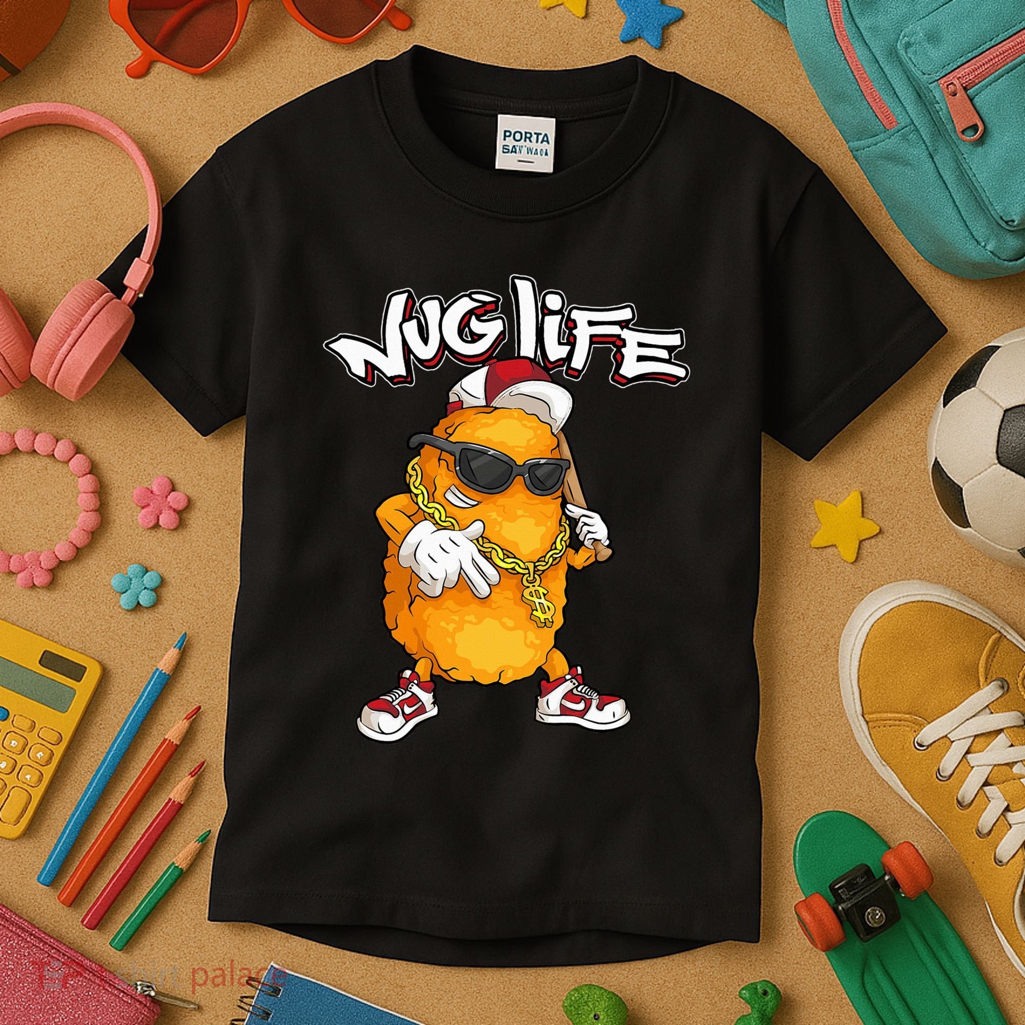 Cool Chicken Nugget Art Chicken Nugget Lover Kids T-Shirt