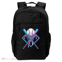 Cool Cute Neon Paint Baseball Bat Ball Diamond Backpack thumb 0