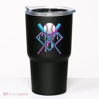 Cool Cute Neon Paint Baseball Bat Ball Diamond Tumbler thumb 0