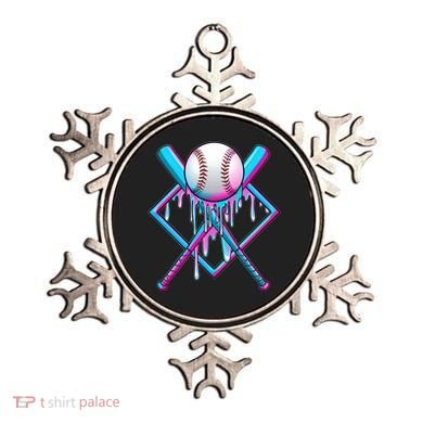 Cool Cute Neon Paint Baseball Bat Ball Diamond Ornament