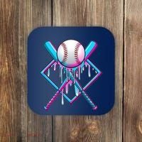 Cool Cute Neon Paint Baseball Bat Ball Diamond Coaster thumb 0