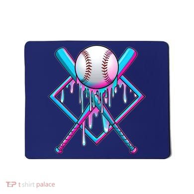 Cool Cute Neon Paint Baseball Bat Ball Diamond Mousepad