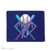 Cool Cute Neon Paint Baseball Bat Ball Diamond Mousepad thumb 0