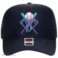 Cool Cute Neon Paint Baseball Bat Ball Diamond Hat thumb 0