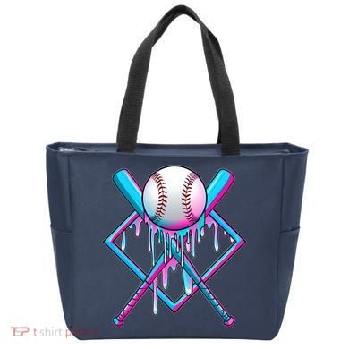 Cool Cute Neon Paint Baseball Bat Ball Diamond Tote Bag