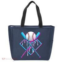 Cool Cute Neon Paint Baseball Bat Ball Diamond Tote Bag thumb 0