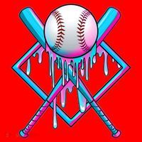 Cool Cute Neon Paint Baseball Bat Ball Diamond Santa Hat thumb 1