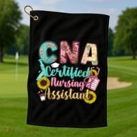 CNA Certified Nursing Assistant Golf Towel thumb 1