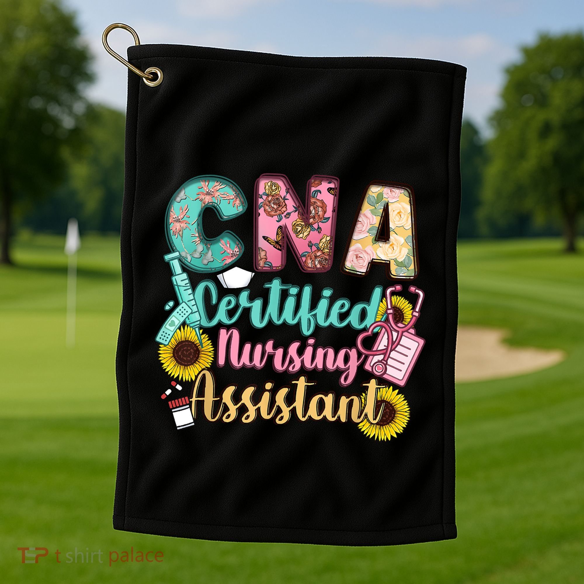 CNA Certified Nursing Assistant Golf Towel