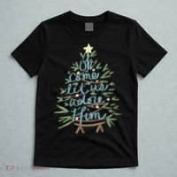 Christian Christ Nativity Christmas Oh Come Let Us Adore Him T-Shirt thumb 5