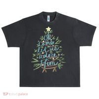 Christian Christ Nativity Christmas Oh Come Let Us Adore Him Urban Oversized Heavyweight T-Shirt thumb 0