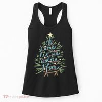 Christian Christ Nativity Christmas Oh Come Let Us Adore Him Women's Tank Top thumb 0