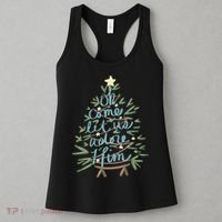 Christian Christ Nativity Christmas Oh Come Let Us Adore Him Women's Tank Top thumb 3