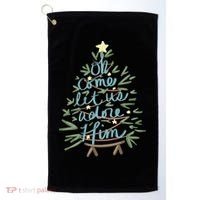 Christian Christ Nativity Christmas Oh Come Let Us Adore Him Golf Towel thumb 0