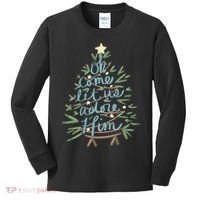Christian Christ Nativity Christmas Oh Come Let Us Adore Him Kids Long Sleeve Shirt thumb 0