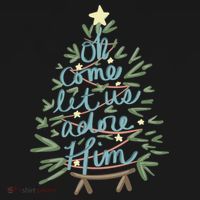 Christian Christ Nativity Christmas Oh Come Let Us Adore Him Great Gift USA-Made Doggie Bandana thumb 2