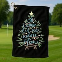 Christian Christ Nativity Christmas Oh Come Let Us Adore Him Great Gift Golf Towel thumb 1