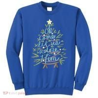Christian Christ Nativity Christmas Oh Come Let Us Adore Him Great Gift Sweatshirt thumb 0