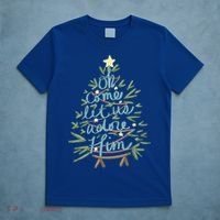 Christian Christ Nativity Christmas Oh Come Let Us Adore Him Great Gift T-Shirt thumb 5