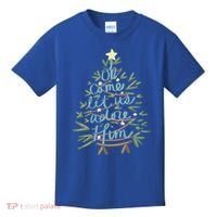 Christian Christ Nativity Christmas Oh Come Let Us Adore Him Great Gift Kids T-Shirt thumb 0