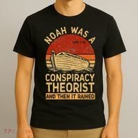 Conservative Christian Noah Was A Conspiracy Theorist Retro T-Shirt thumb 3