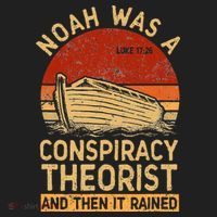Conservative Christian Noah Was A Conspiracy Theorist Retro Beanie thumb 2