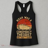 Conservative Christian Noah Was A Conspiracy Theorist Retro Women's Tank Top thumb 3