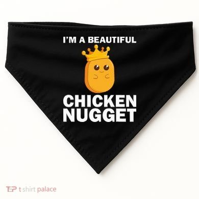 Cute Chicken Nugget Art Chicken Nugget Lover USA-Made Doggie Bandana