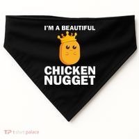 Cute Chicken Nugget Art Chicken Nugget Lover USA-Made Doggie Bandana thumb 0