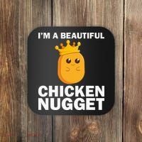 Cute Chicken Nugget Art Chicken Nugget Lover Coaster thumb 0