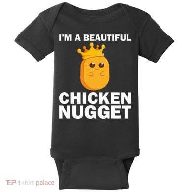 Cute Chicken Nugget Art Chicken Nugget Lover Baby Bodysuit