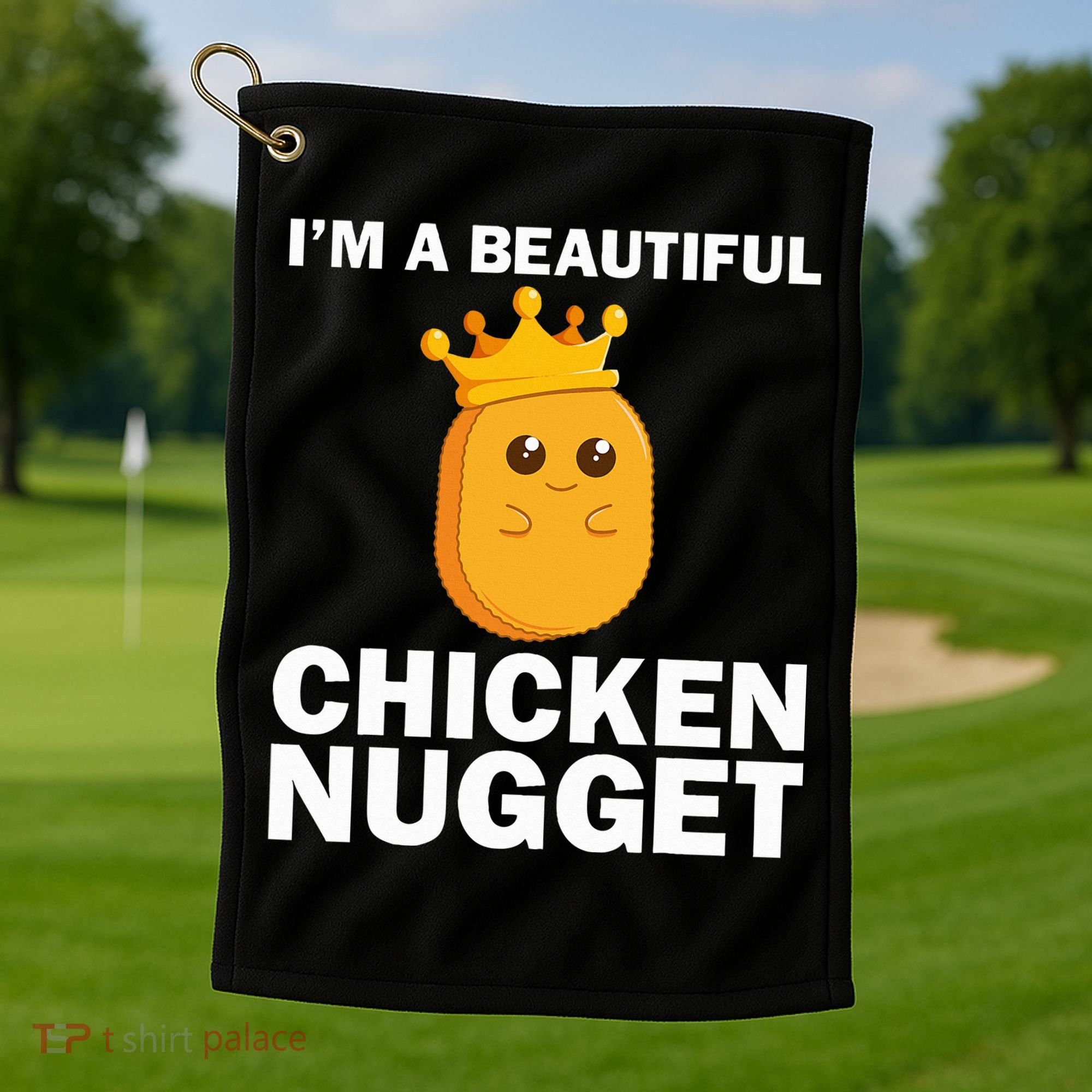Cute Chicken Nugget Art Chicken Nugget Lover Golf Towel