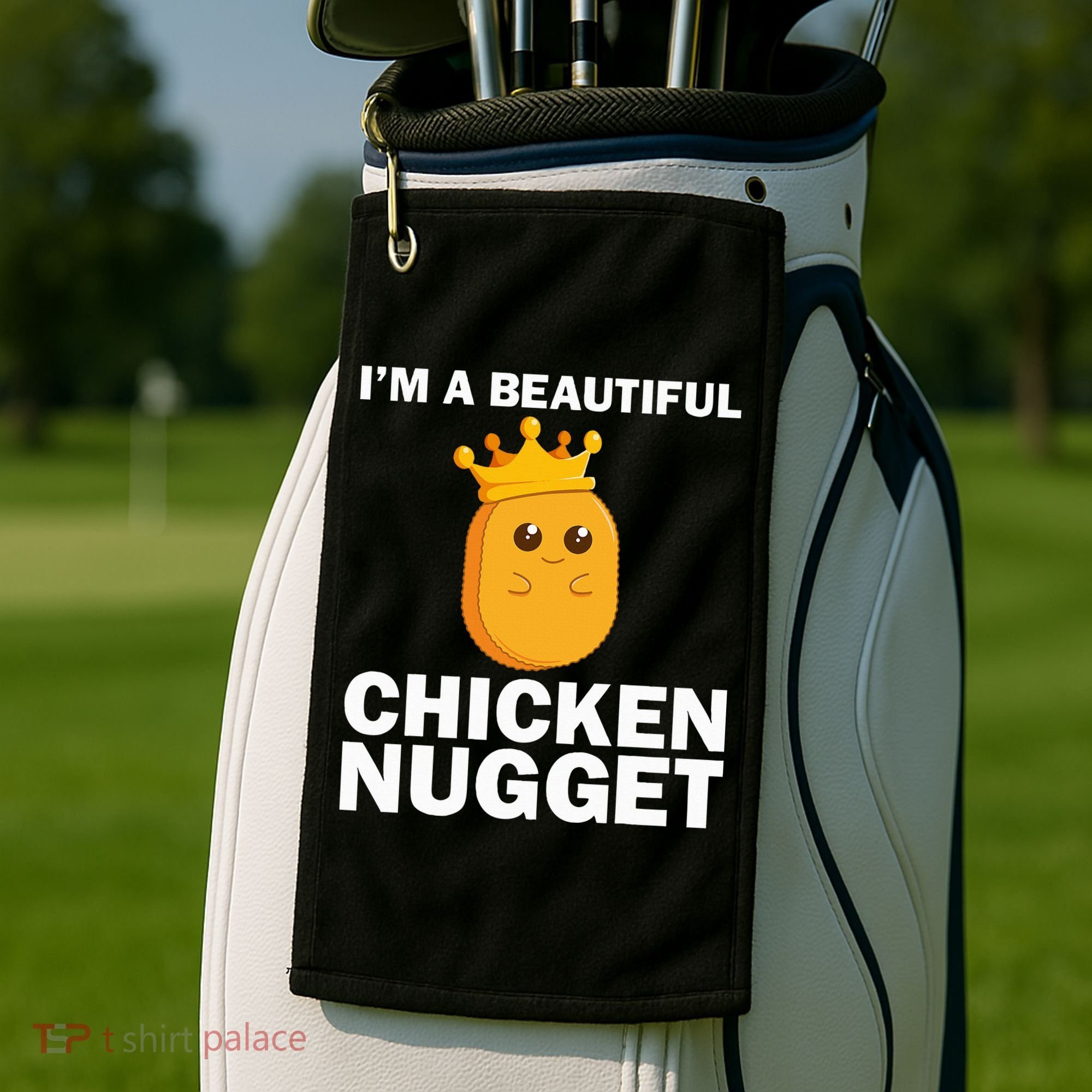 Cute Chicken Nugget Art Chicken Nugget Lover Golf Towel