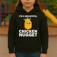 Cute Chicken Nugget Art Chicken Nugget Lover Kids Hoodie thumb 3
