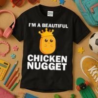Cute Chicken Nugget Art Chicken Nugget Lover Kids T-Shirt thumb 3