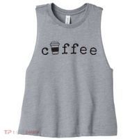 Coffee Cute Novelty Item For Coffee Lovers Women's Racerback Cropped Tank thumb 0