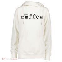 Coffee Cute Novelty Item For Coffee Lovers Womens Funnel Neck Pullover Hood thumb 0